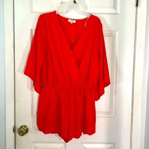 Orange romper shorts